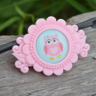 Brož Růžová sladká Cute Owl