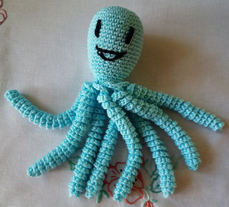 Háčkovaná chobotnička Tyrkysenka