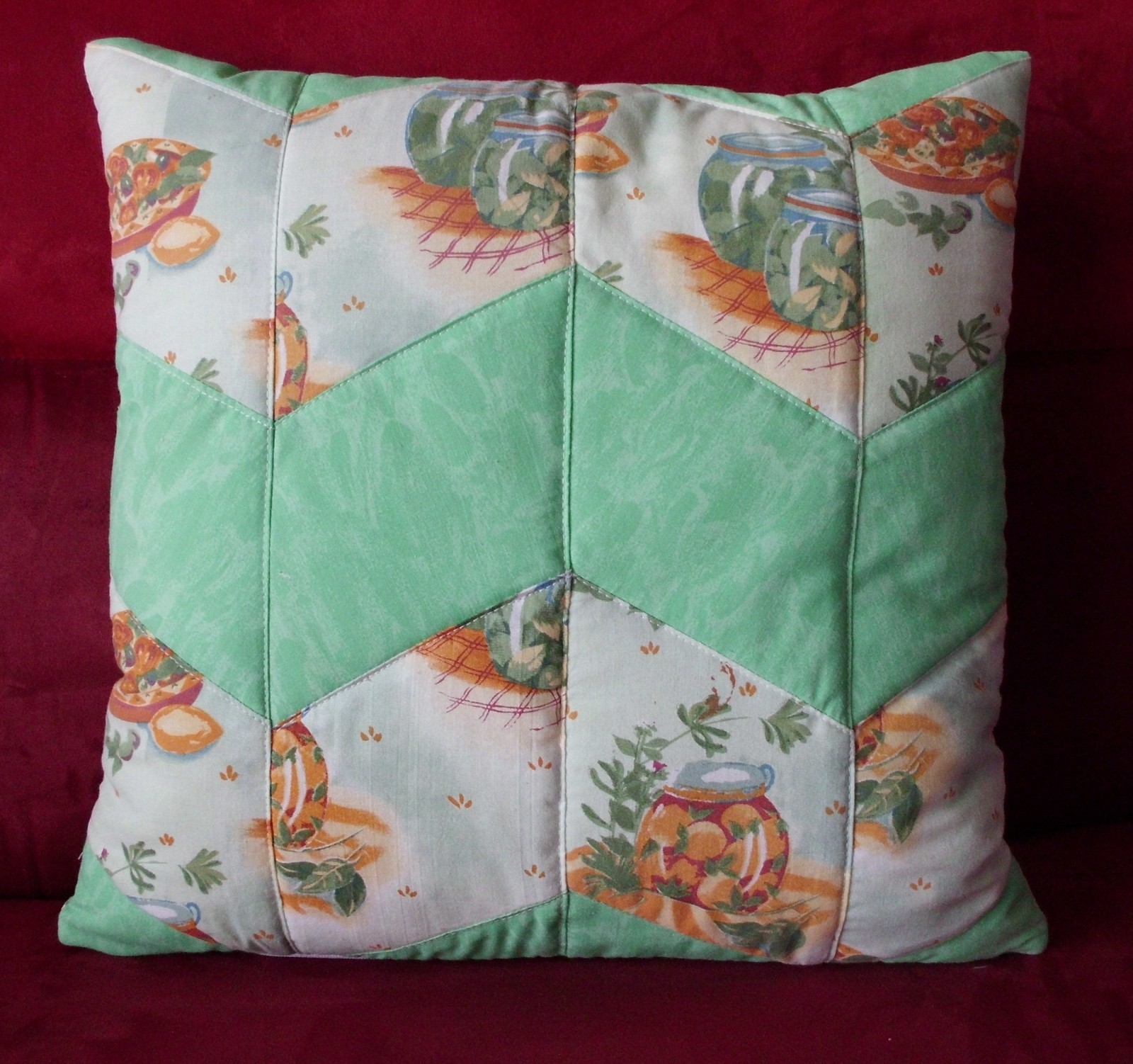 Patchworkový povlak na polštářek