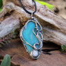 Lesní amulet – achát & měsíční kámen