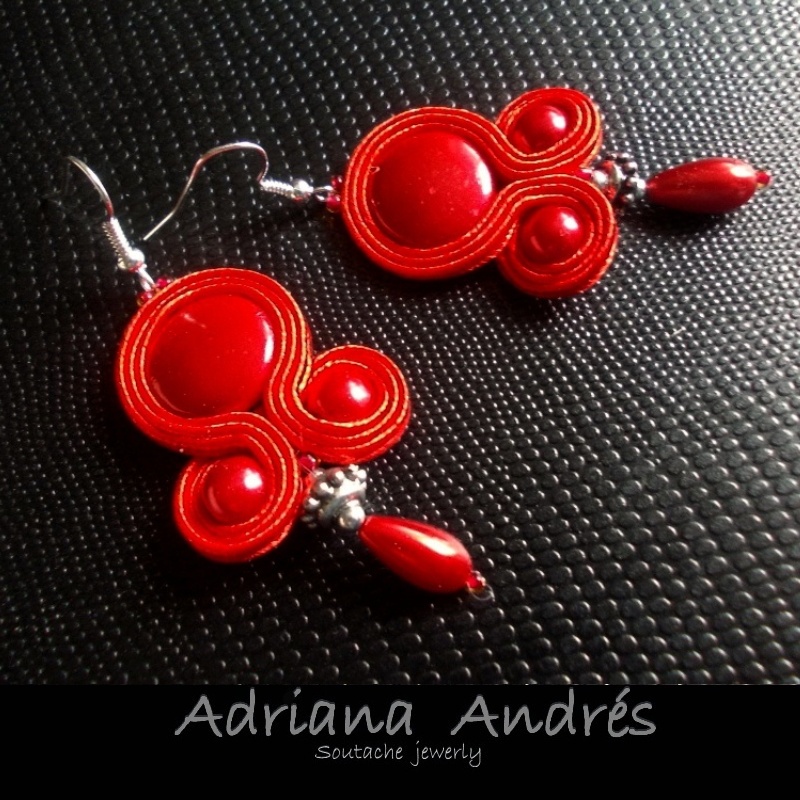 Naušnice classic červené