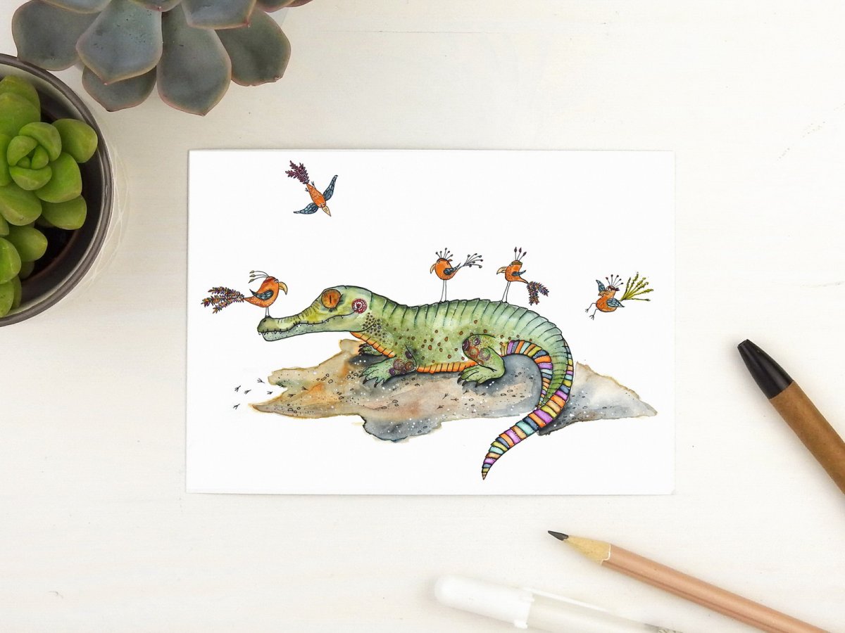 Pohlednice krokodýl