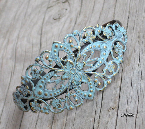 Náramek s filigránem-patina