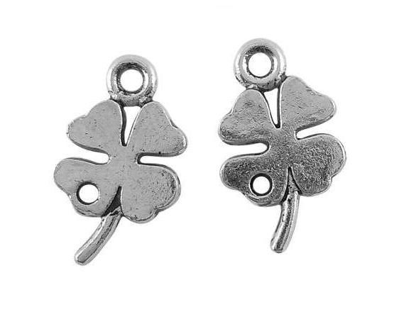 Čtyřlístek - spojovací díl 16x10x2mm-platina - 4ks