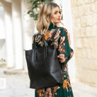 Kožený batoh 2v1 - černý