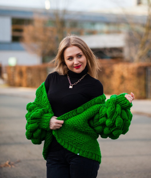 Kardigan pletený dámský oversize Bubble sweater