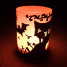 Halloween stínítko - průhledná okýnka na svíčku