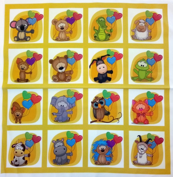 BAVLNĚNÝ PANEL / I NA PEXESO/ 47 x 47 cm  NPG4