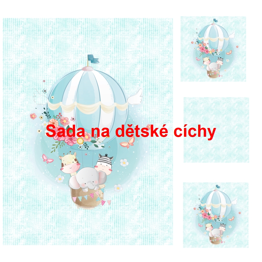 Autorská sada bavlněných panelů na peřinku č.4