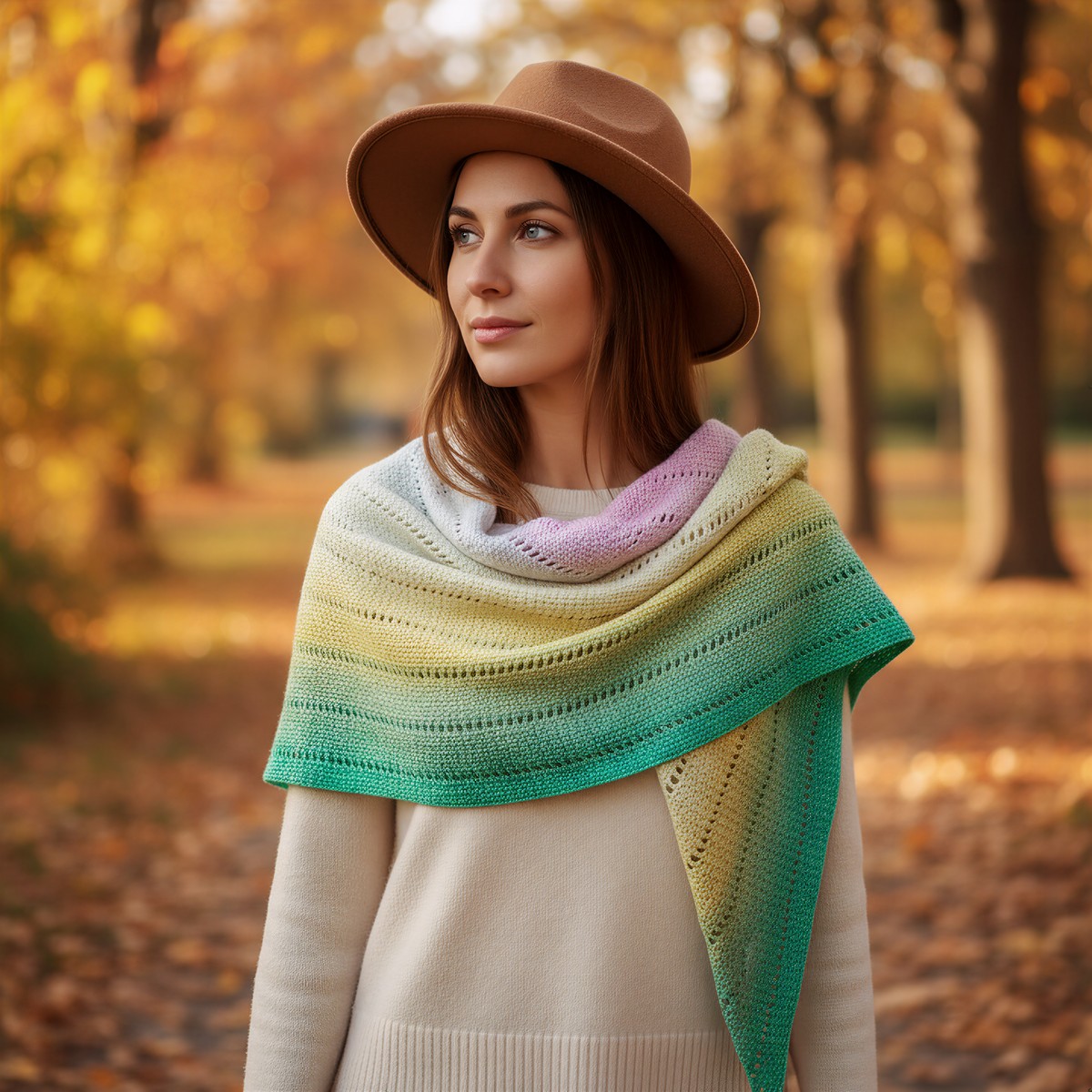 Háčkovaný šátek HAŠA-8