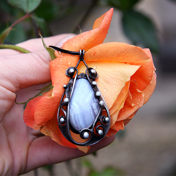 Sada Isabella - Modrý Chalcedon...