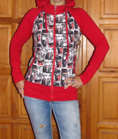 MIKINA S KAPUCÍ  KOMIKS S - XXXL