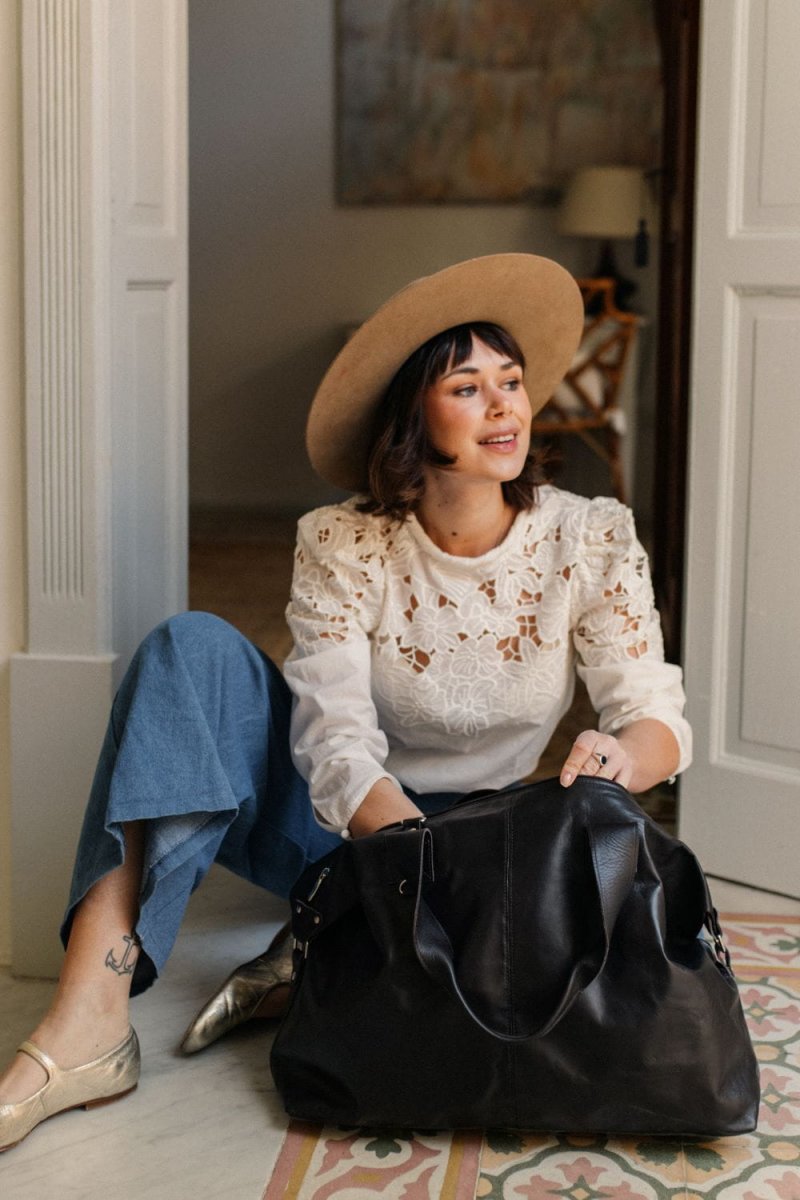 Kožená cestovní taška - tmavě hnědá