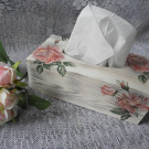 Krabička na kapesníky vintage růže