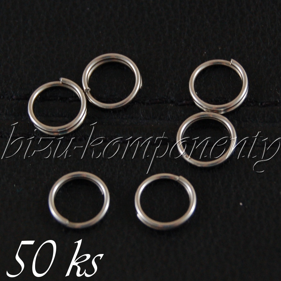 Dvojitý spojovací kroužek, chirurgická ocel 6mm 50ks (16 1206)