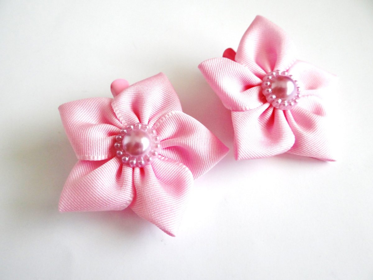 Sponky do vlasů - Květínka (růžová)