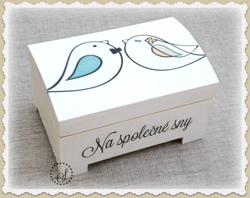 svatební truhlička - pokladnička na pevné uzavření