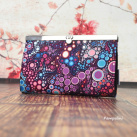 Peněženka s rámečkem - Bublinky fialové