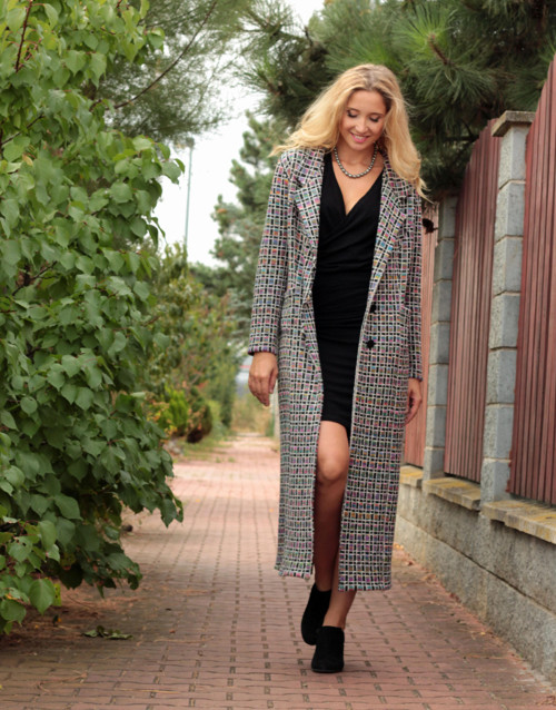 Úpletový dlouhý kabát - podšívka 