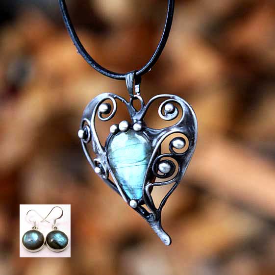 Adelardo - Labradorit + Náušnice ZDARMA...