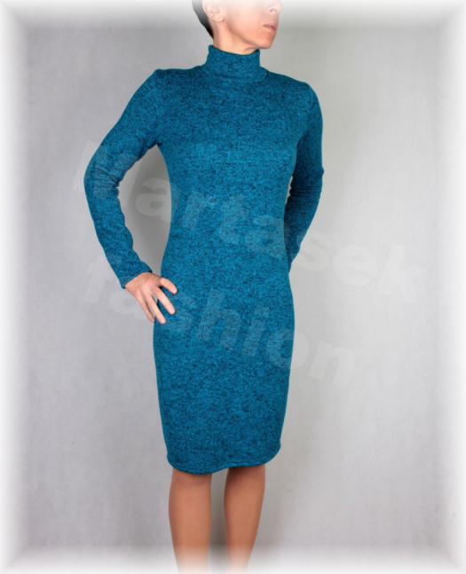 Šaty se stojáčkem-hřejivé (více barev)