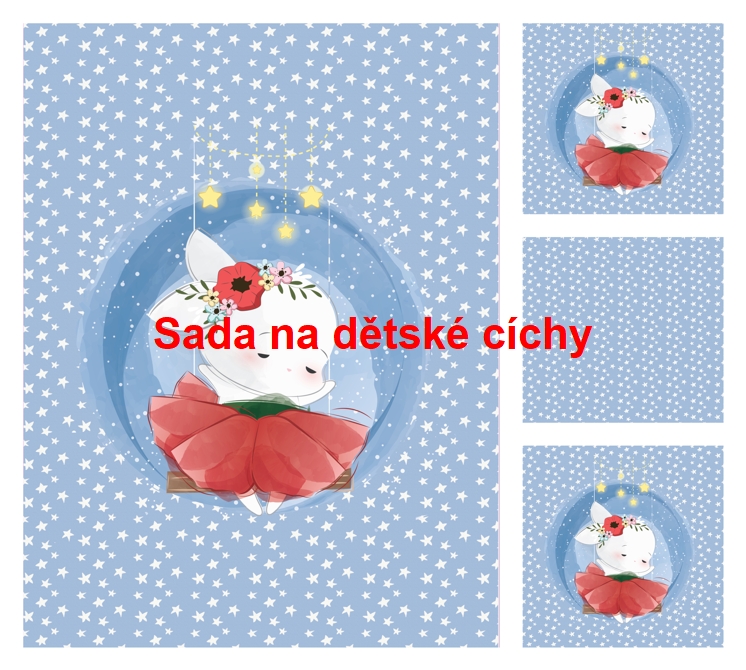 Autorská sada bavlněných panelů na peřinku č.33