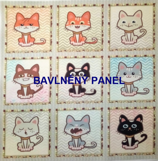 BAVLNĚNÝ PANEL / I NA PEXESO/ 35 x 35 cm  FNP33