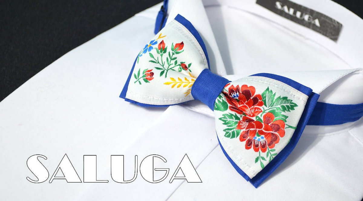 pánský motýlek folk modrý folklórny