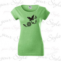 Melírované dámské tričko Butterfly