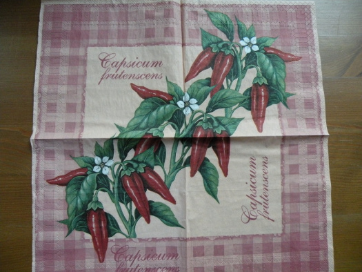 Ubrousek vzor červená paprika