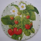 Dno na pletení pedigem - kruh 16 - Kvetoucí jahody