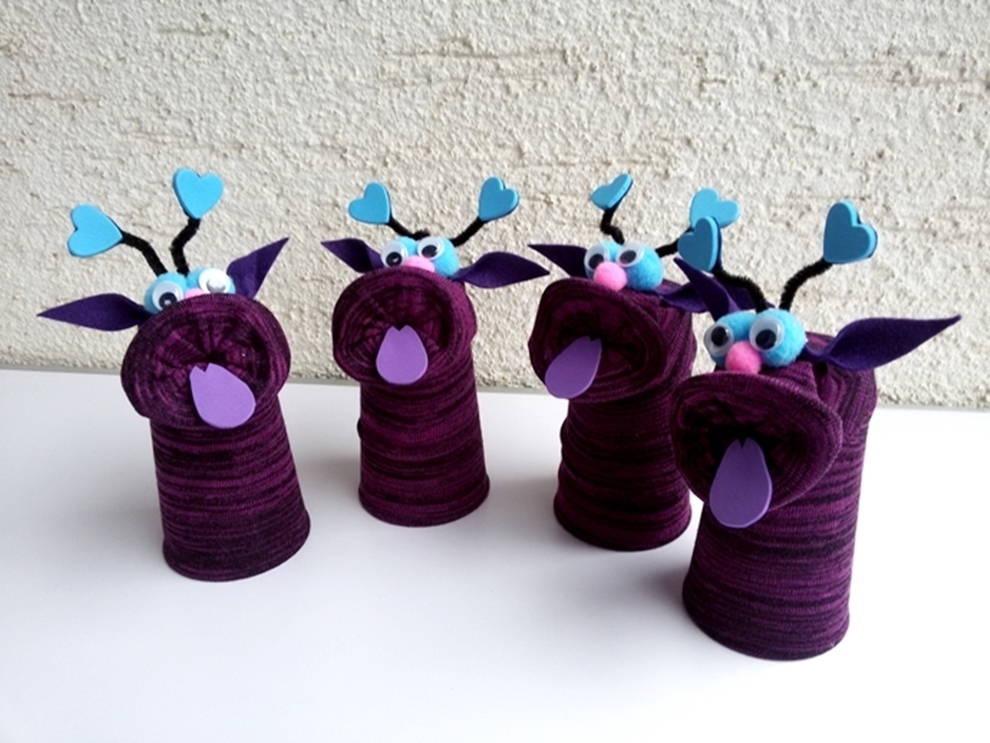 Maňásek ponožkáček srdcoušek. č.987/D