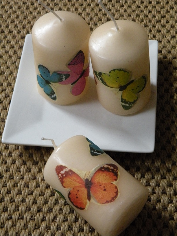 Svíčka s motýlky