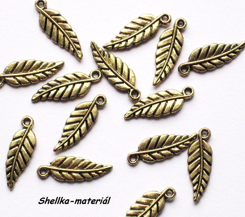 1415.Lísteček/ 19x6mm/ 10 kusů