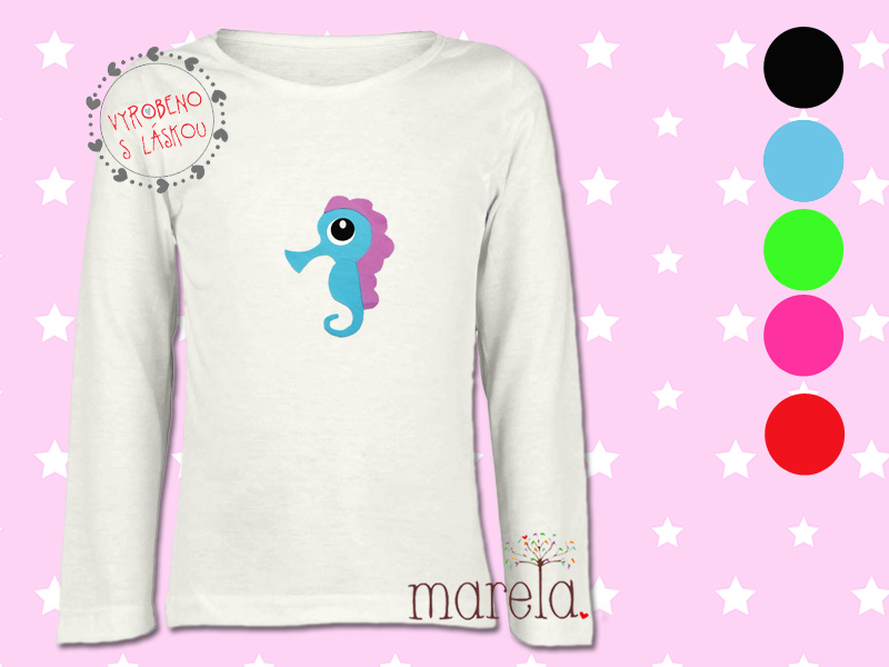 Dívčí triko s mořským koníkem