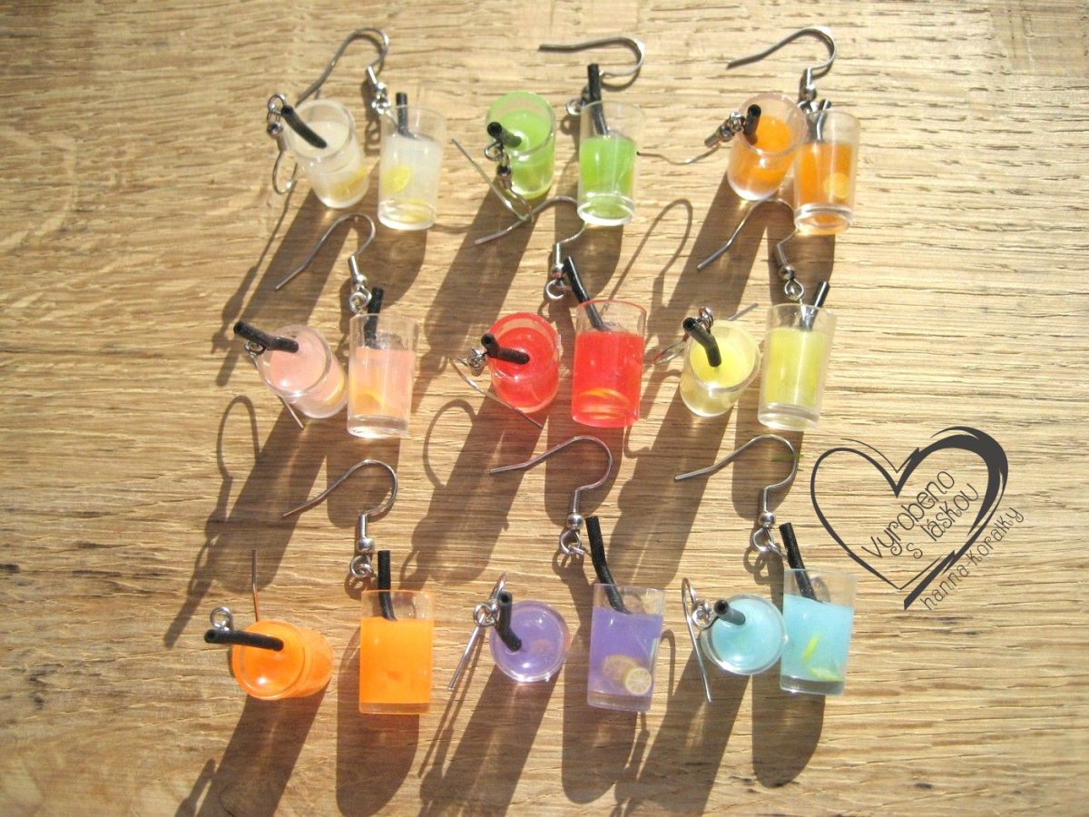 NÁUŠNICE - SKLENIČKY DRINK KOKTEJL