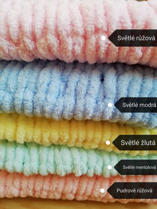 Měkká pletená deka puffy barva na přání 