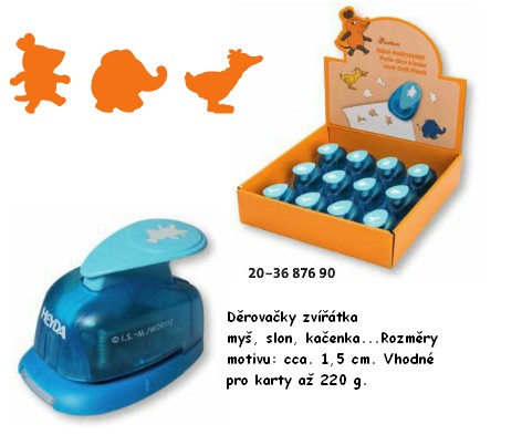 Děrovačky - ozdobné raznice - zvířátka