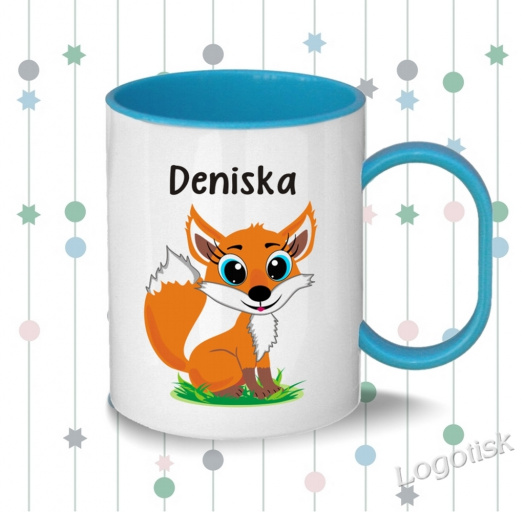 Plastový hrníček pro děti LIŠKA se jménem