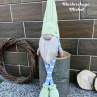 Skandinávsky gnome. Gnome v pistaciove barvě. 