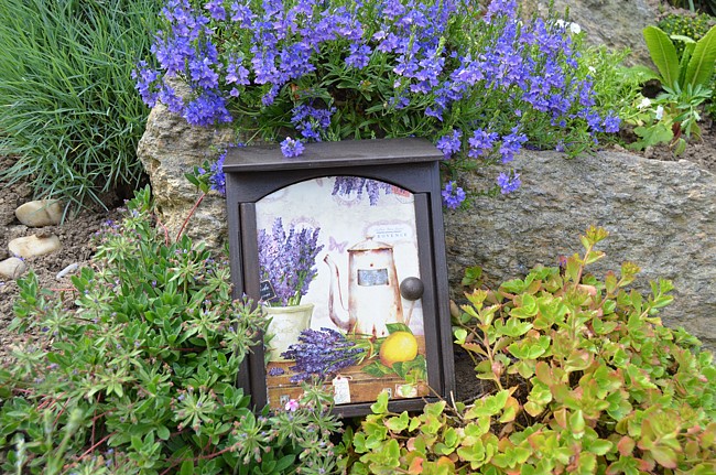 Skříňka na klíče - levandule