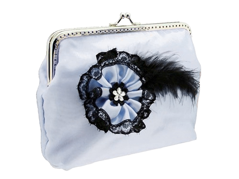 Svatební dámská kabelka modrá 0993