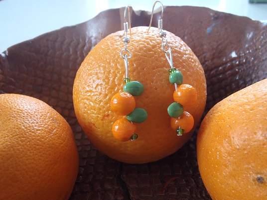 Dívka s pomeranči - náušnice