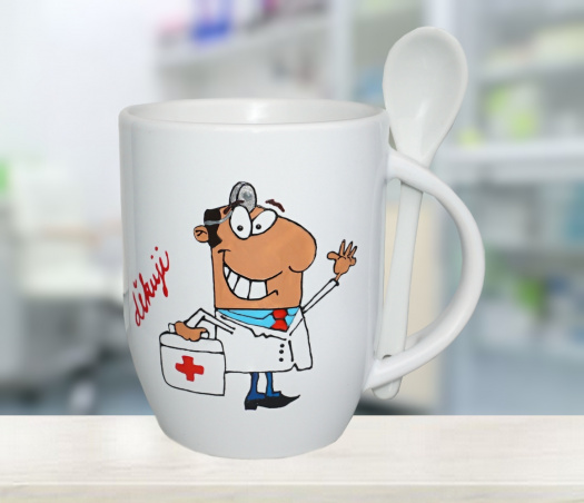 Hrnek s lžičkou - pro pana doktora