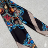 Barevný saténový šátek - Dot Art mandala