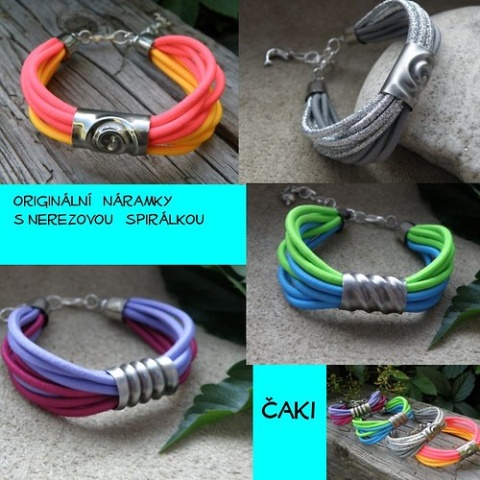 Letní náramky s nerezovou spirálkou