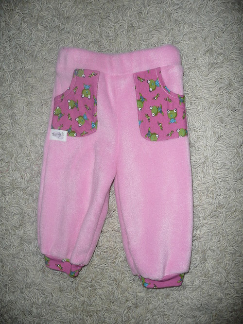 Fleecové tepláčky se žabkami