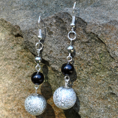 Náušnice - stříbrné perličkové