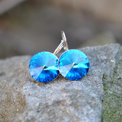 Rivoli 14 mm - náušnice Bermuda Blue