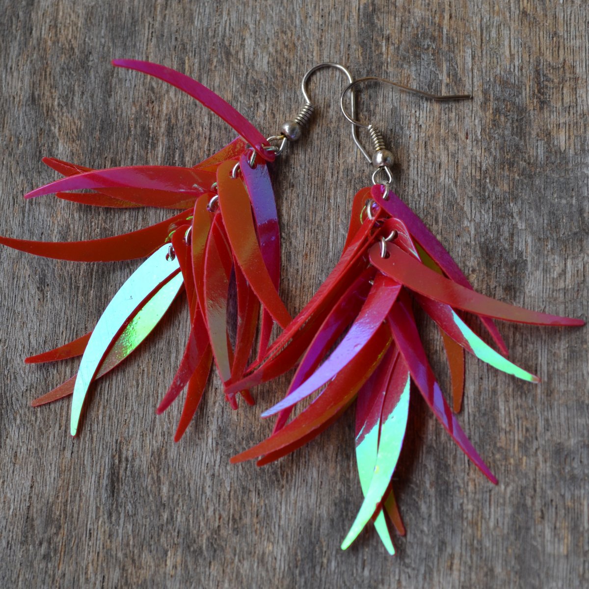 náušnice - flitrové